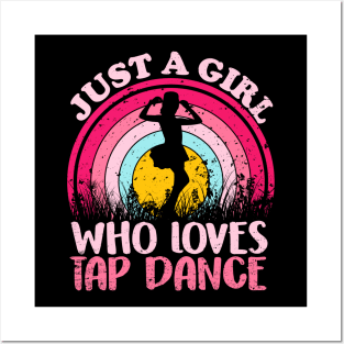 Vintage Tap Dancer Just A Girl Who Loves Tap Dance Posters and Art